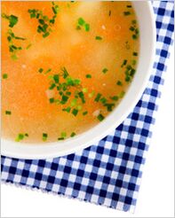 vegetable broth diet dish for lazy